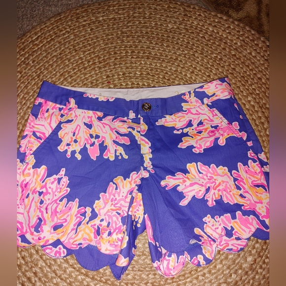 Lilly Pulitzer Blue Pink Reef The ButtercupShirts 5"" - Picture 2 of 9